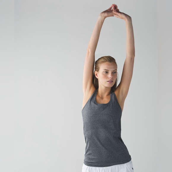Lululemon Swiftly Tech Racerback Heathered Black - Picture 1 of 4